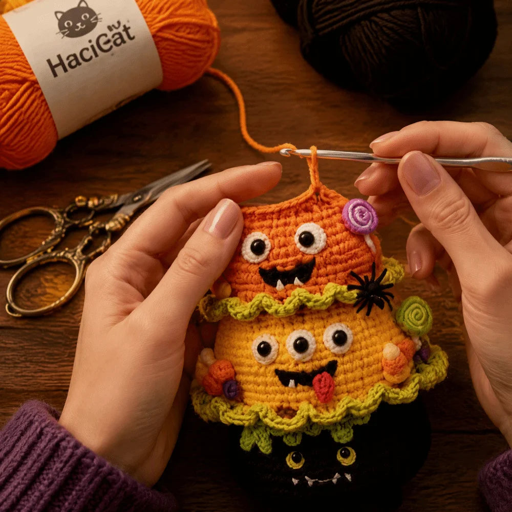 Kit crochet arbre d'Halloween — décoration de table