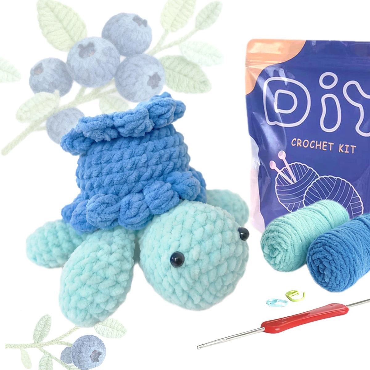 Kit crochet tortue — peluche amigurumi pour débutants