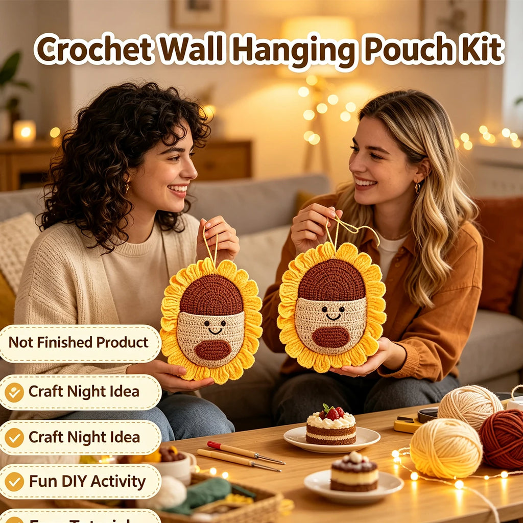 Kit crochet vide-poche mural tournesol