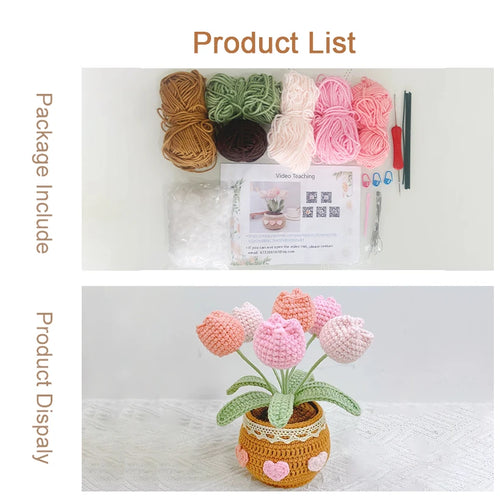 Kit crochet bouquet de fleurs — tulipes, tournesols, marguerites