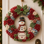 Couronne de Noël en tissu 3D sans couture — Père Noël