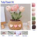 Kit crochet bouquet de fleurs — tulipes, tournesols, marguerites