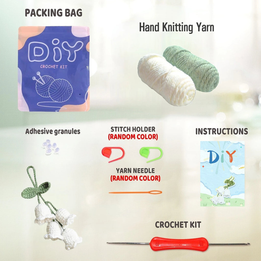 Kit crochet pendentif brin de muguet
