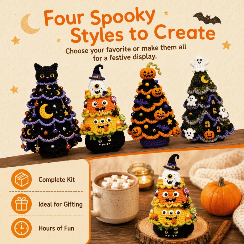 Kit crochet arbre d'Halloween — décoration de table