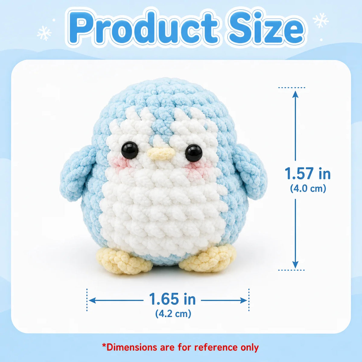 Kit crochet pingouin — fil chenille pour débutants