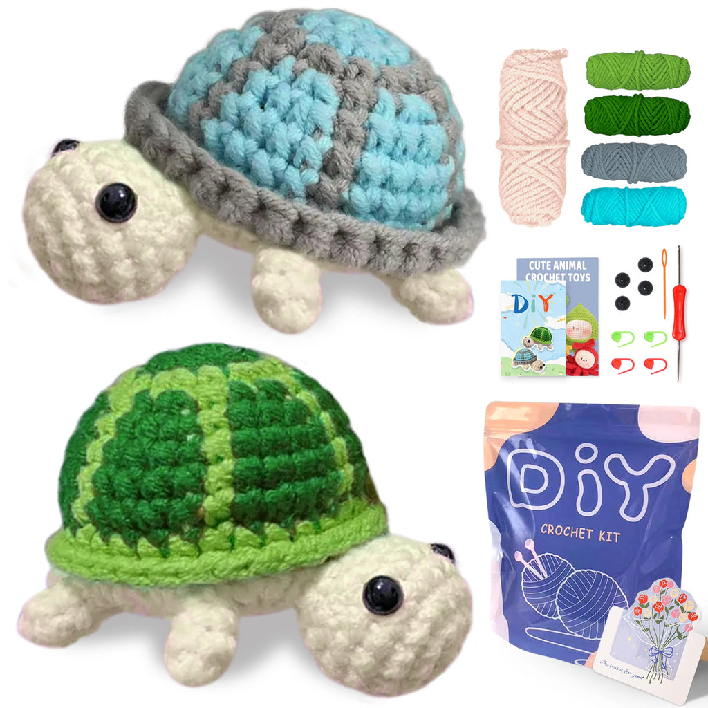 Kit crochet tortue — peluche amigurumi pour débutants