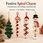 Kit crochet spirale — Bonhommes de neige à suspendre
