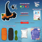 Kit crochet chapeau de sorcière & citrouille — déco Halloween