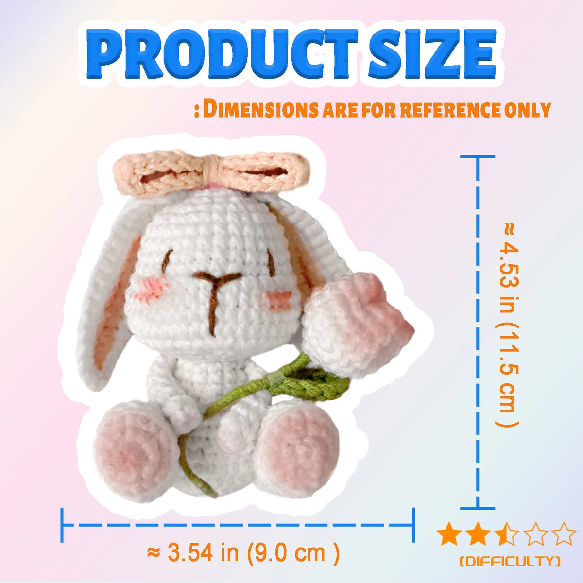 Kit crochet lapin & tulipe — décoration de printemps