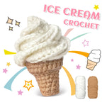 Kit crochet cornet de glace — décoration gourmande à suspendre