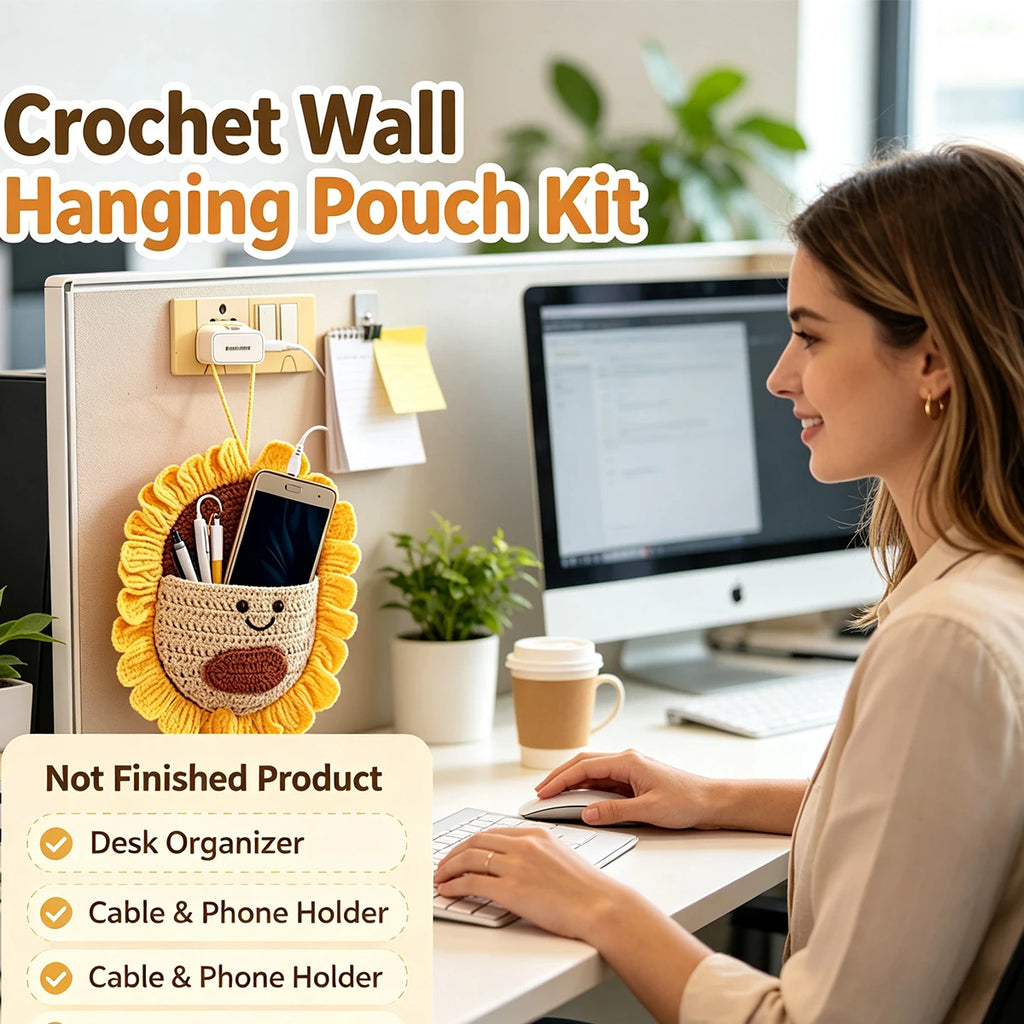 Kit crochet vide-poche mural tournesol