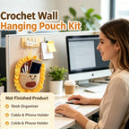 Kit crochet vide-poche mural tournesol