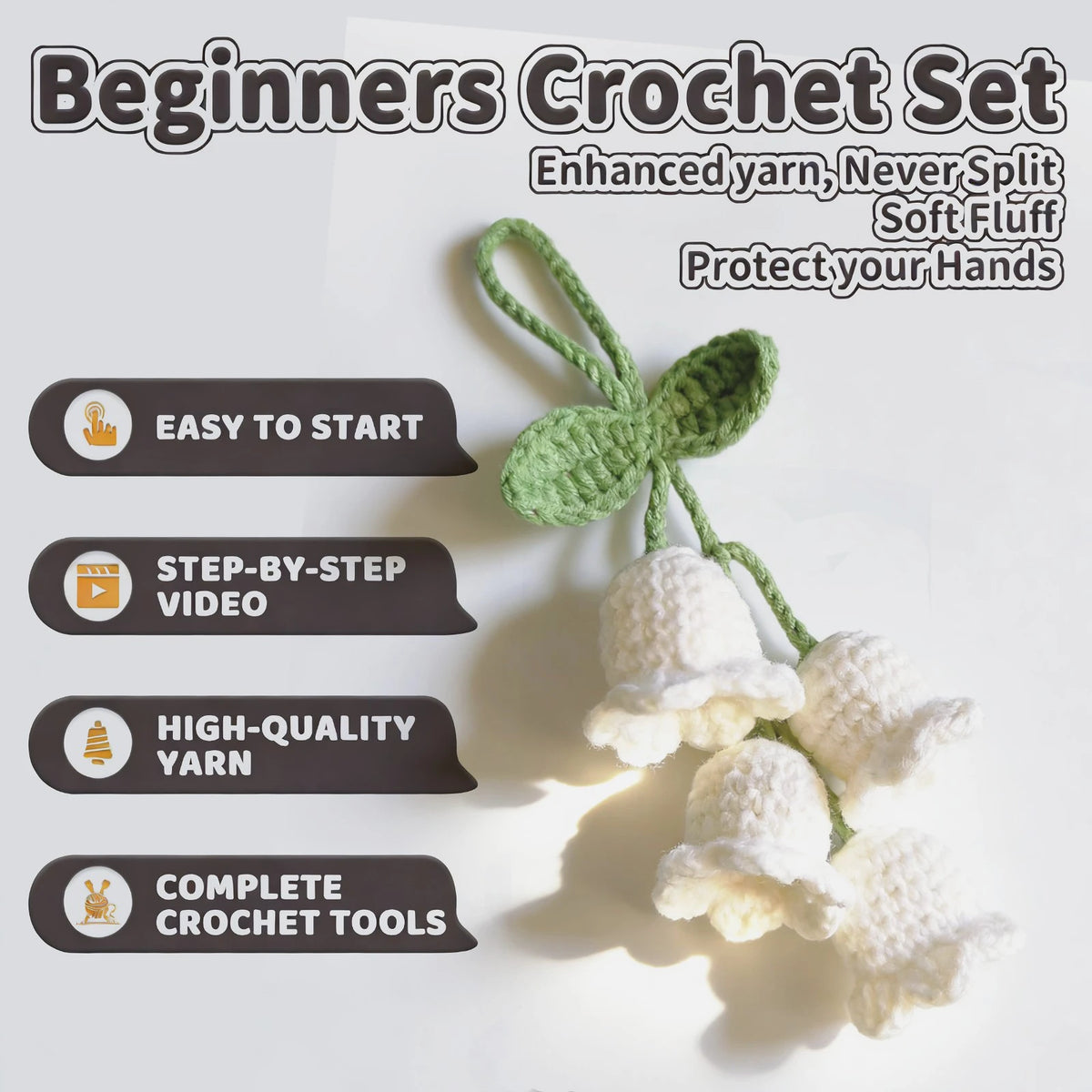 Kit crochet pendentif brin de muguet