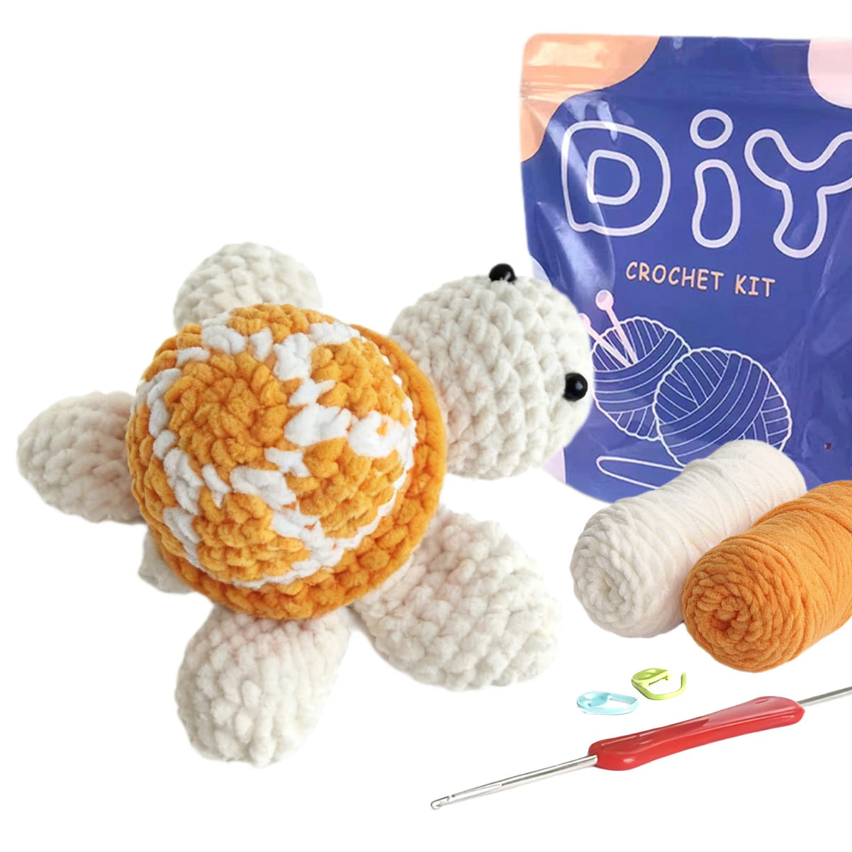 Kit crochet tortue — peluche amigurumi pour débutants