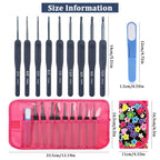 Set de 9 crochets à manche silicone