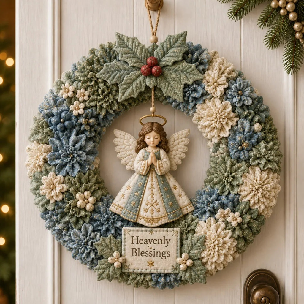 Couronne de Noël en tissu 3D sans couture — Père Noël