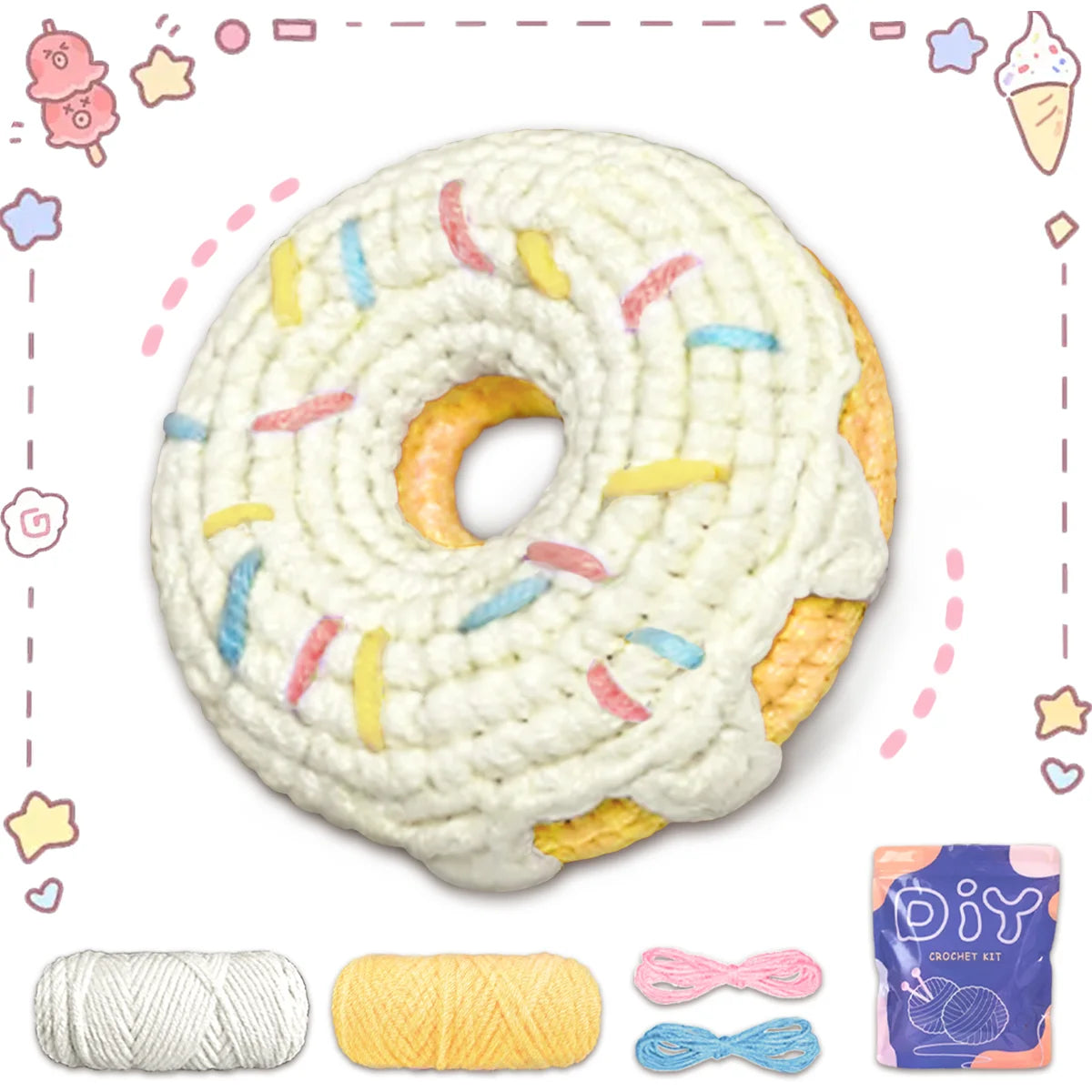 Kit crochet donut — décoration gourmande