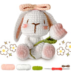 Kit crochet lapin & tulipe — décoration de printemps