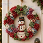 Couronne de Noël en tissu 3D sans couture — Père Noël