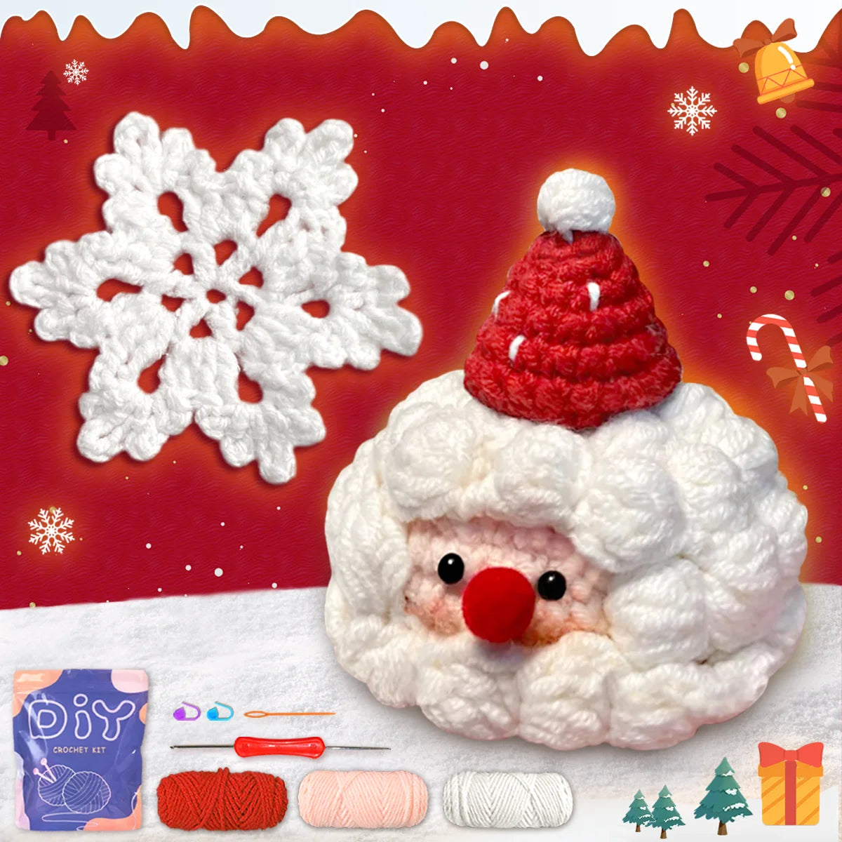 Kit crochet duo gâteaux de Noël (2 pièces)