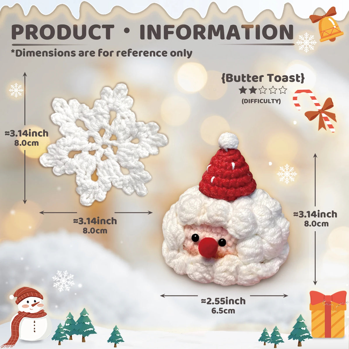 Kit crochet duo gâteaux de Noël (2 pièces)