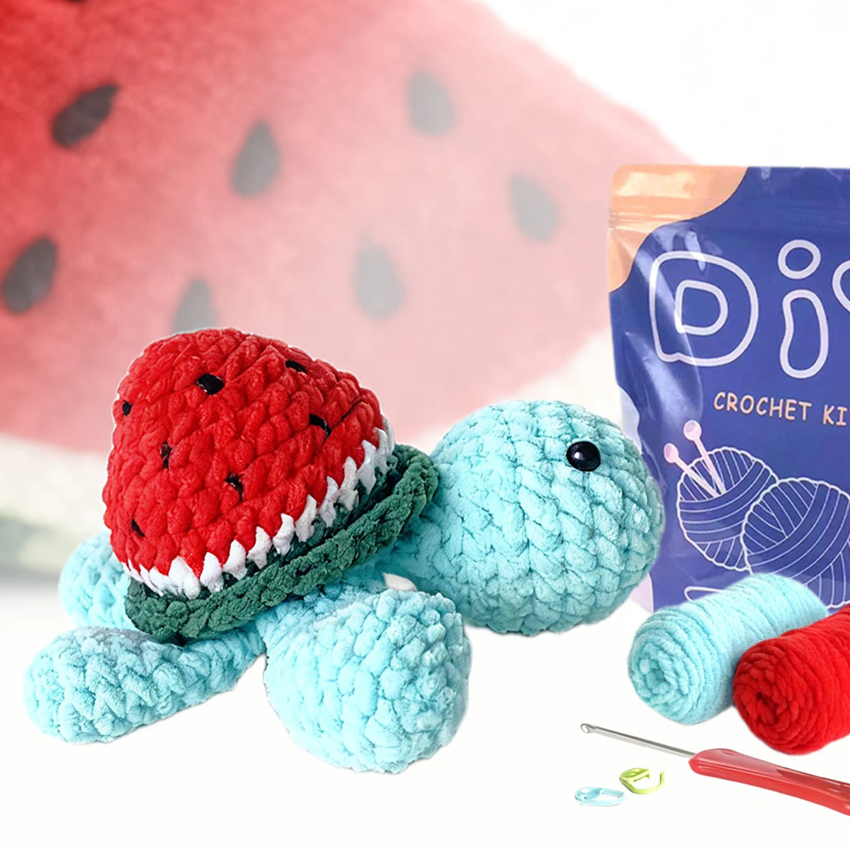 Kit crochet tortue — peluche amigurumi pour débutants
