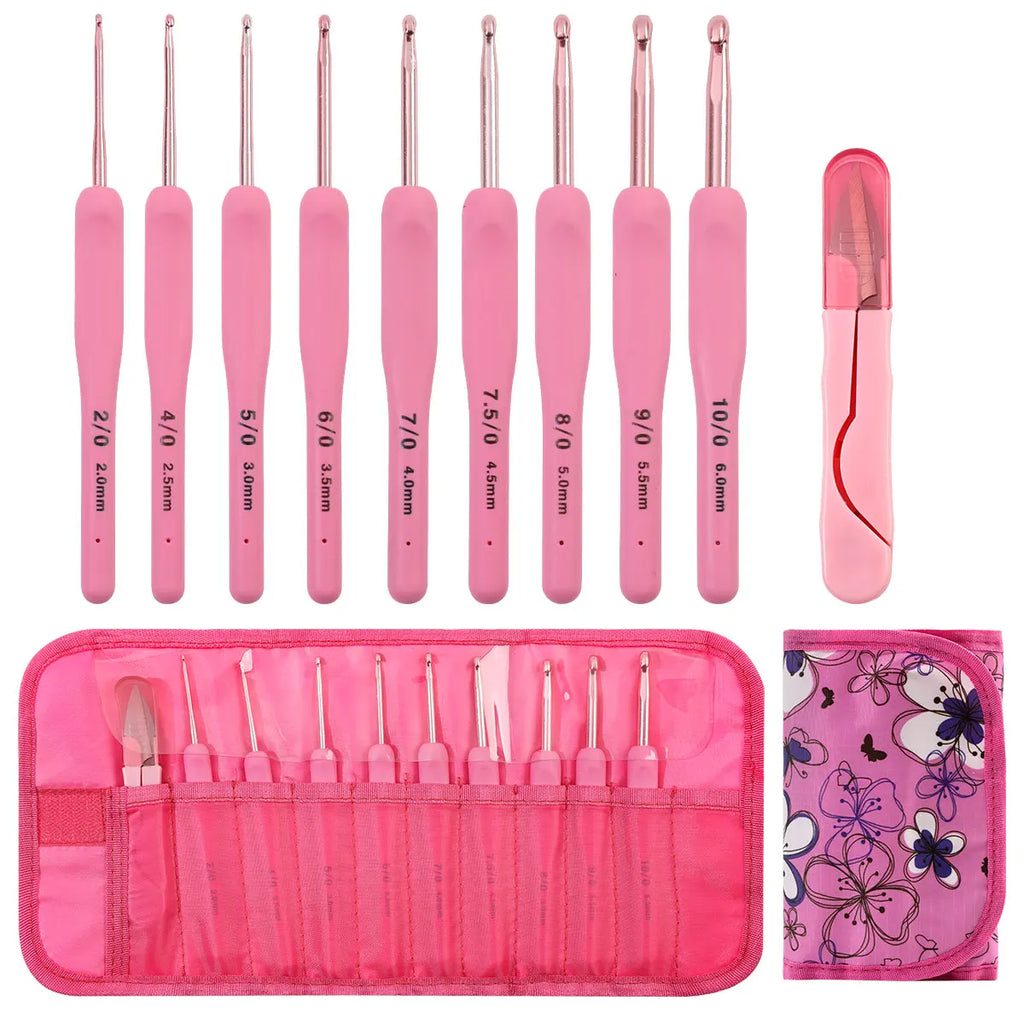 Set de 9 crochets à manche silicone