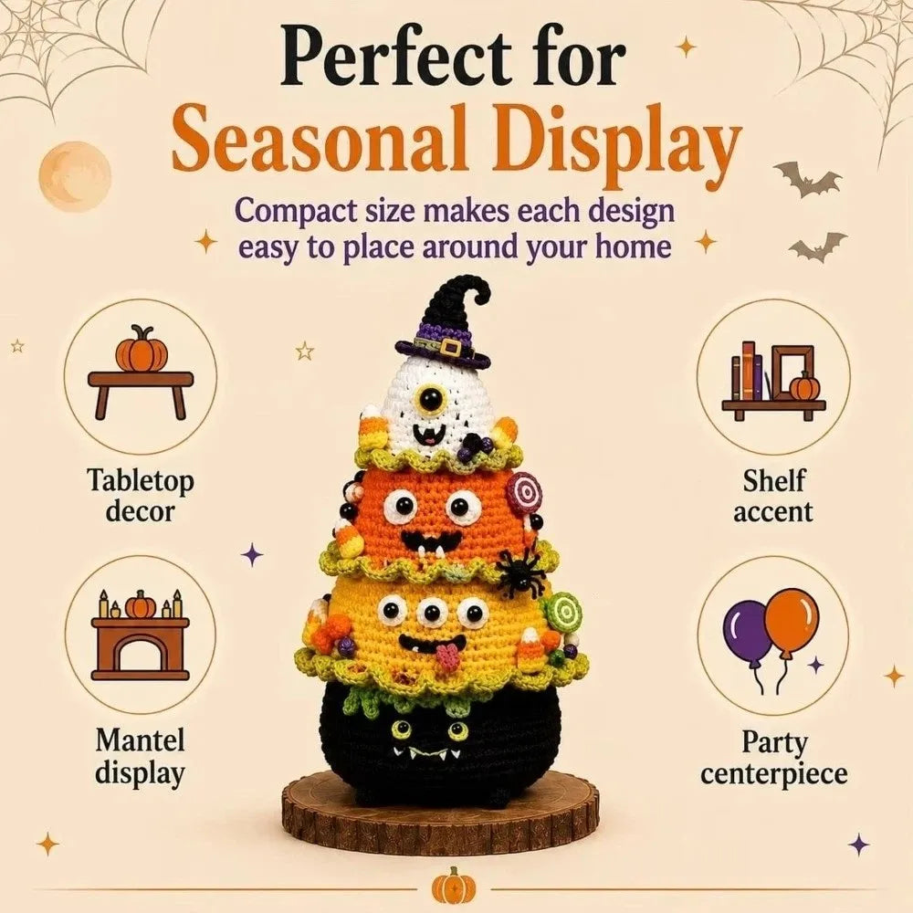 Kit crochet arbre d'Halloween — décoration de table