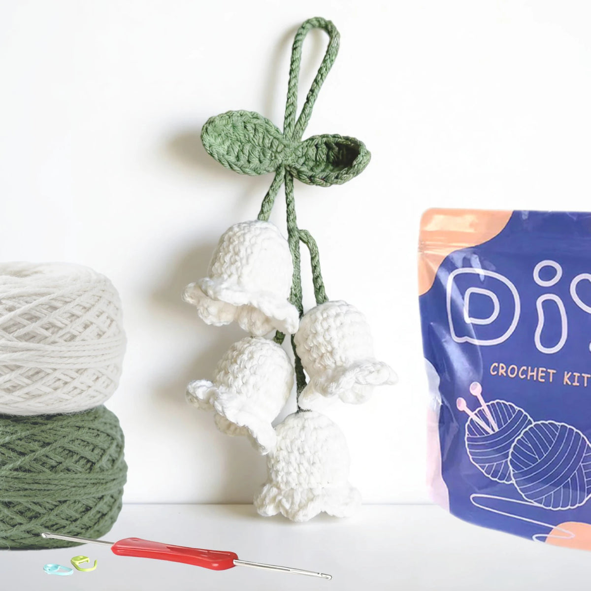 Kit crochet pendentif brin de muguet