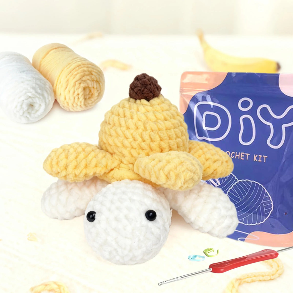 Kit crochet tortue — peluche amigurumi pour débutants